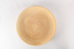 Top view of a mango wood plate