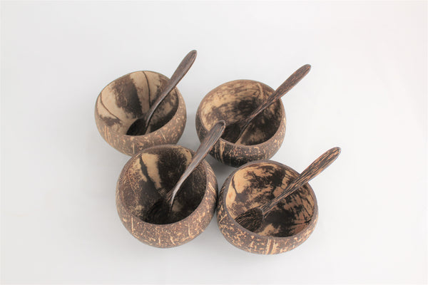 Set of 4 Coconut Drinking Bowl