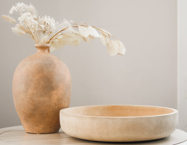 14" Wide Mango Wood Bowl